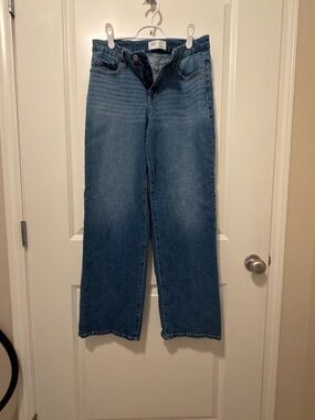 BKE ANDI Wide Leg Jeans in Medium Blue Wash 30x32